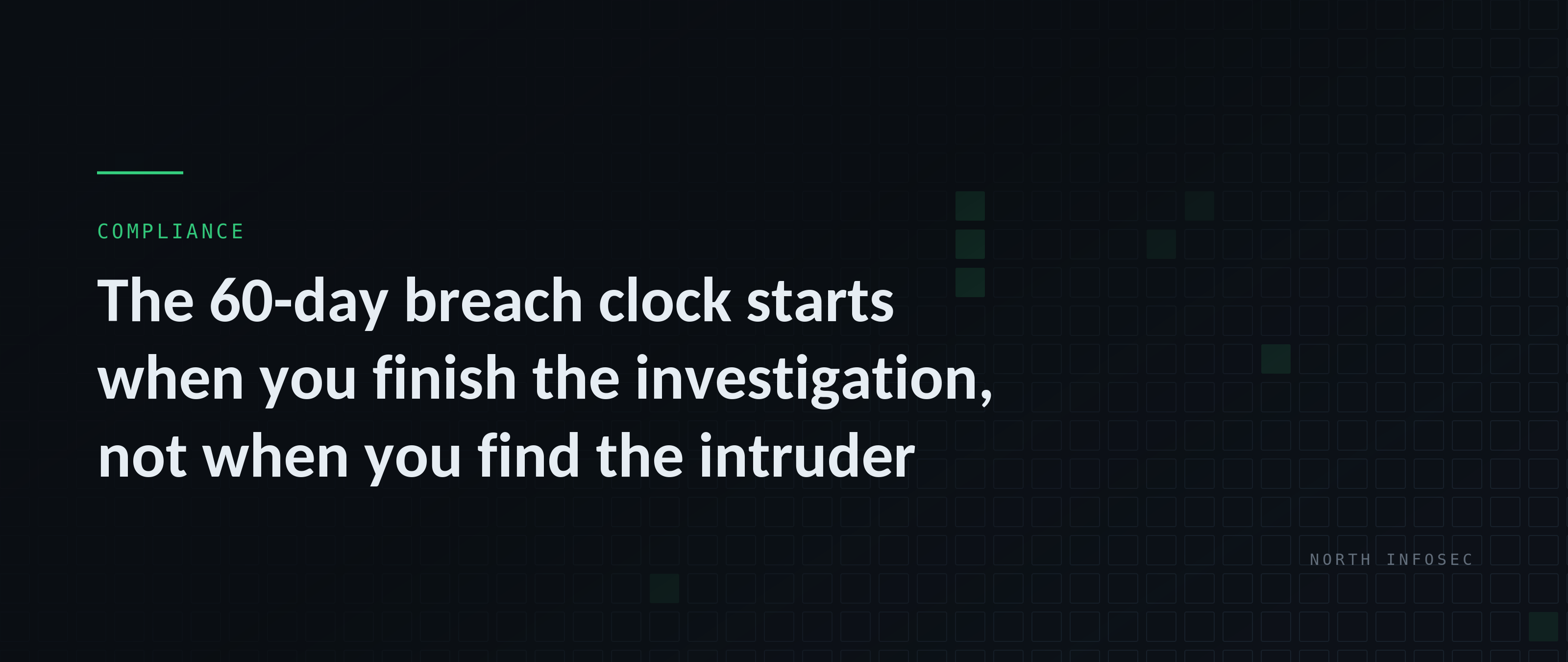 Article header: The 60-day breach clock starts when you finish the investigation, not when you find the intruder