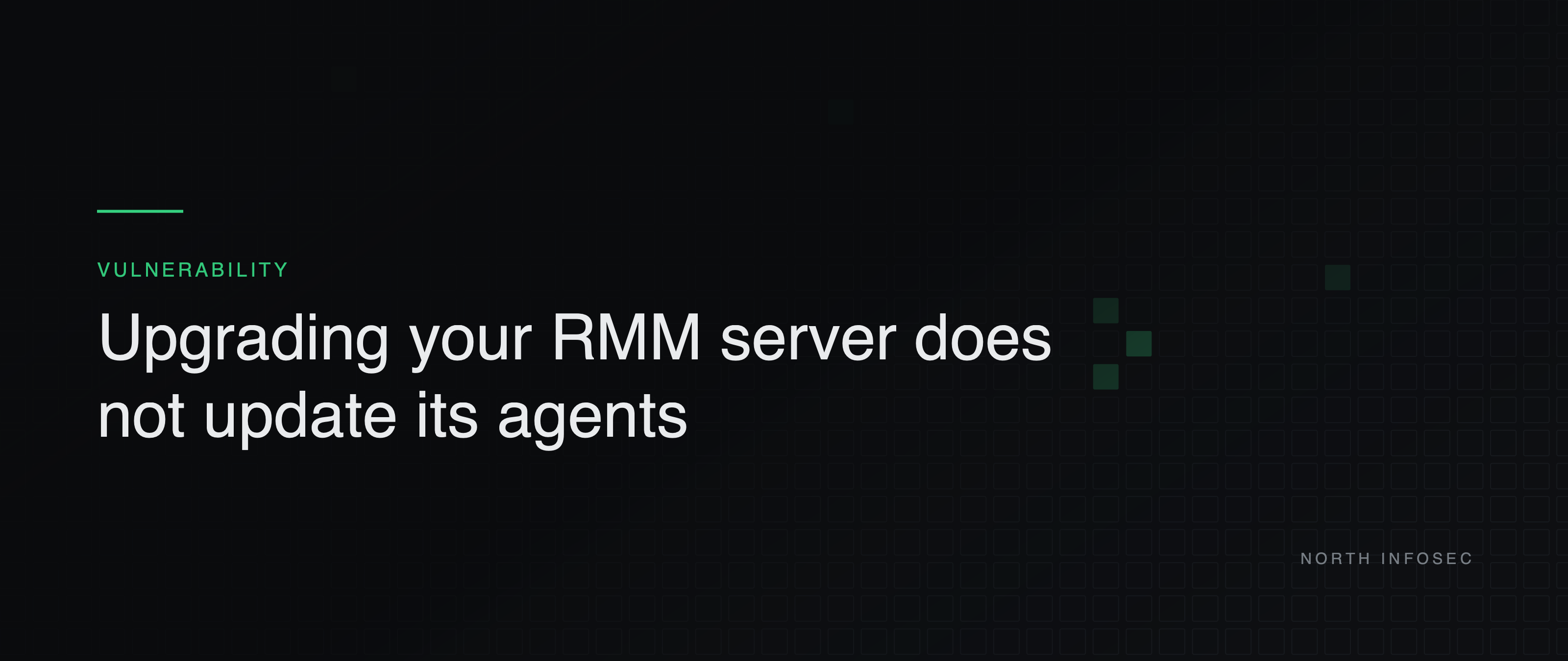 Article header: Upgrading your RMM server does not update its agents